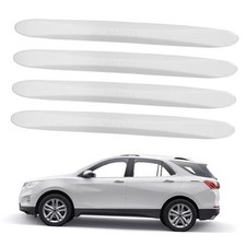 Bumper Guard Strip, 4 Pcs Anti-Collision Patch Anti-Scratch Rear Bumper White