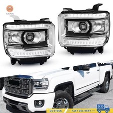 Headlight Set For 2014-2018 Gmc Sierra 1500 2015-2019 Sierra 2500 Hd 3500 Hd