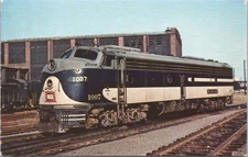 Wabash Railroad #1007 EMD E8 at Decatur Illinois 1960