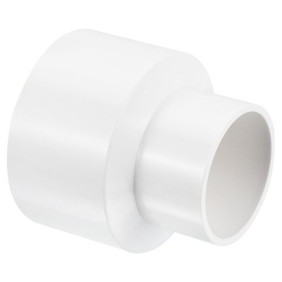 PVC-Reduzierrohrverschraubung 2 1/2 x 1 1/2'' ID, gerader Kupplungsadapter, weiß