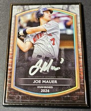2025 Topps Museum Joe Mauer Auto /5 Black Framed Hall Of Fame Autograph #HOF-JM