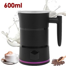 Electric Milk Frother Warmer Foamer 4 in 1 Hot Cold for Coffee Latte 600ML