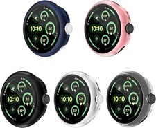 5 Pack Screen Protector for Google Pixel Watch 3 XL 45mm Hard PC Case