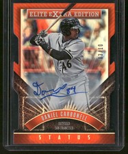 2015 Panini Elite Extra Edition #147 Daniel Carbonell Orange Auto Prospect #3/10