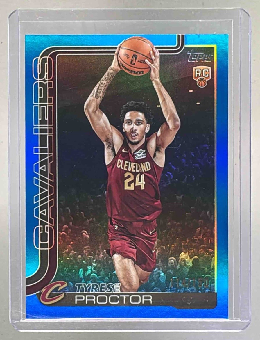Tyrese Proctor 2025 Topps #250 Blue Rainbow Rookie RC /150