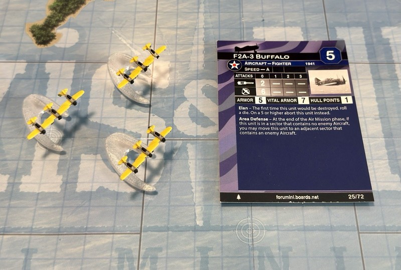 Axis & Allies - War At Sea - Forumini: F2A3 Buffalo - America Plane - Deck 5