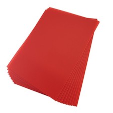 10 PCS A4 Size Red Opaque Rigid Plastic Sheet 0.5mm Thick PVC DIY Cutting
