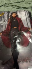 Spirit Vampire Veil Lace Cape, Red/Black, One Size Regular Halloween Accessory