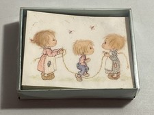 Vintage Hallmark Lot 9 Betsey Clark Folded Unused Notecards, 6 Envelopes Box