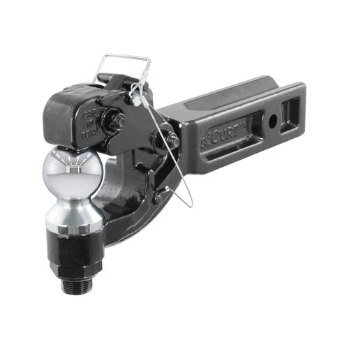 CURT 48012 Pintle Hitch with 2-5/16-Inch Trailer Ball, Fits 2-1/2-Inch Receiv...
