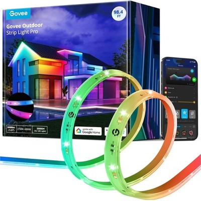 Govee Outdoor LED Strip Lights RGBIC With Warm And Cold White, 98.4Ft