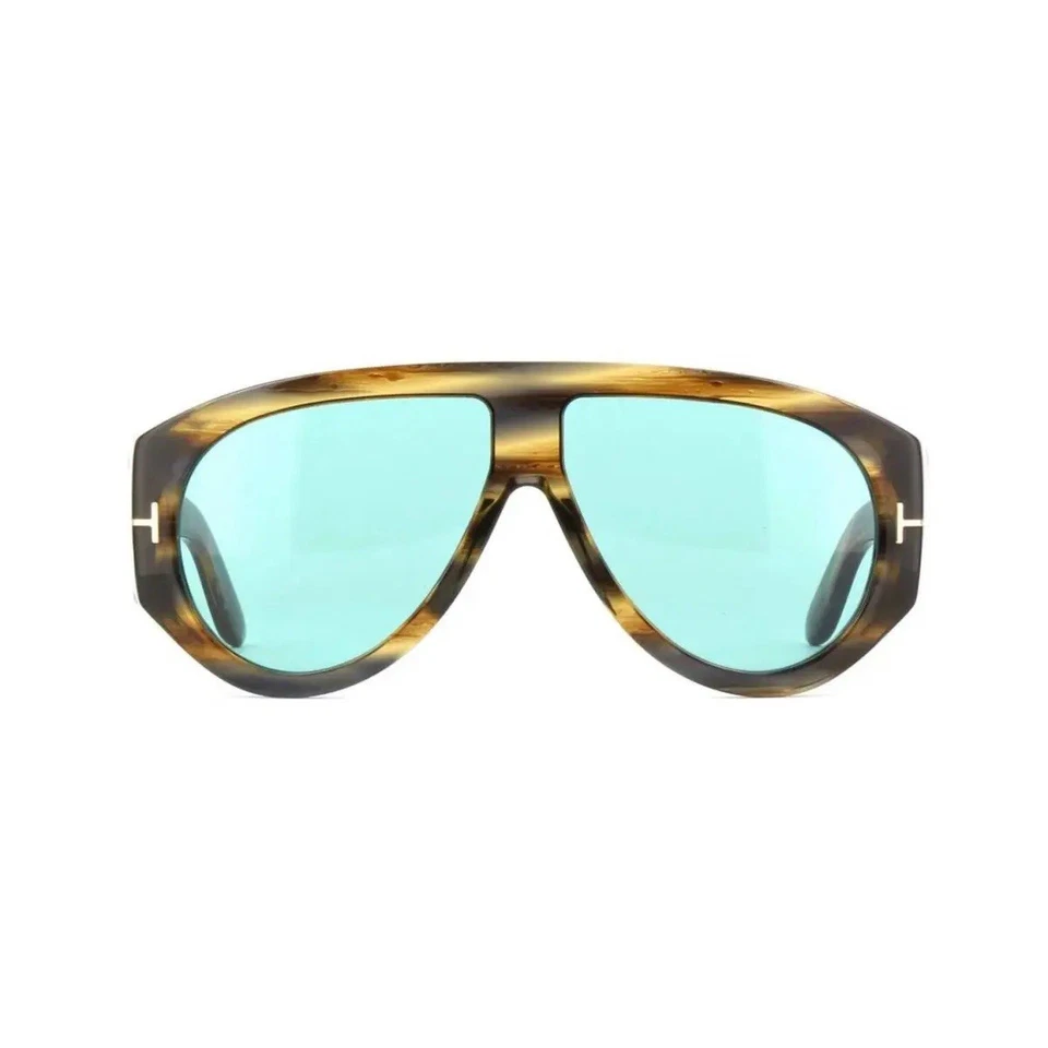 ** Authentic**  Tom Ford Bronson FT 1044 Striped Brown/blue Sunglasses  - image 4 of 4