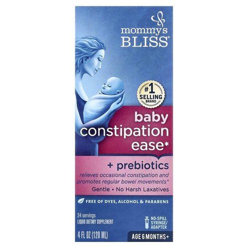 Mommy s Bliss Baby Constipation Ease 6 Months  4 fl oz 120 ml Alcohol-Free,