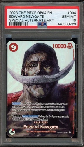 One Piece CCG Edward.Newgate Special Alternate Art OP02-004 PSA 10 Gem Mint