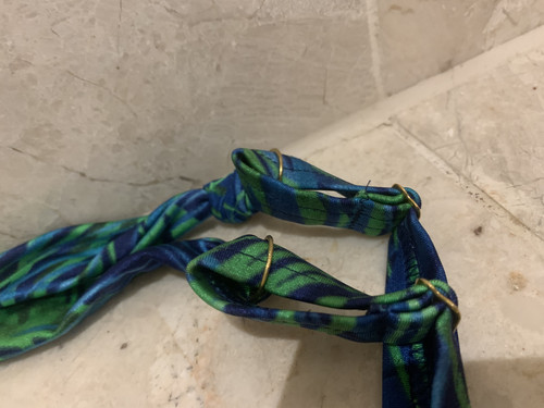 Gottex Harrods Bikini blau grün gemustert verstellbare Träger UK14 36C brandneu - Bild 5 von 9