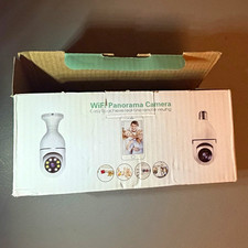 WiFi 360 Panorama Light Bulb Security Camera Wireless Surveillance Open Box