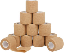 12 Pack Self Adherent Cohesive Wrap Bandages 2" X 5 Yards
