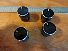 HAFLER  OTHERS BLACK ALUMINUM REPLACEMENT KNOB SET OF 4