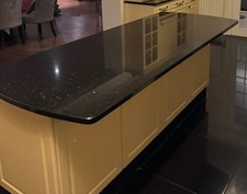 Solid Granite Worktop - Black with Gold Flecks/Speckles - 2.2m x 0.9m x 30mm