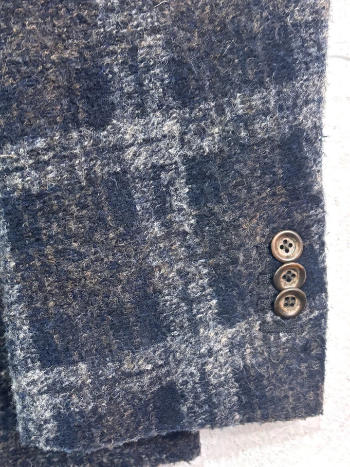 Chaqueta Blazer Penguin Munsingwear 44L Tweed Abrigo Deportivo Azul Marrón Cuadros Orlan Foto 2 de 4