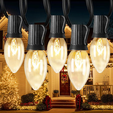 C9 Christmas String Lights Outdoor 100Ft Vintage Christmas Tree Lights for Indoo