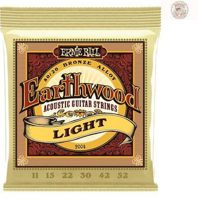 California-Made Earthwood 80/20 Bronze Guitar Strings for Bright, Balanced Tone
