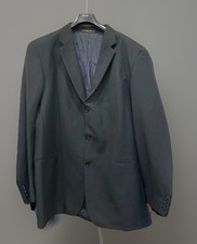Hugo Boss Jacket Mens 50 L Black Virgin Wool Blazer Made In USA Sport Coat EUC