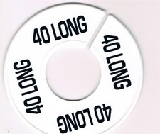 Store Fixtures 25 NEW WHITE ROUND CLOTHES SIZE DIVIDERS SIZE 40 LONG