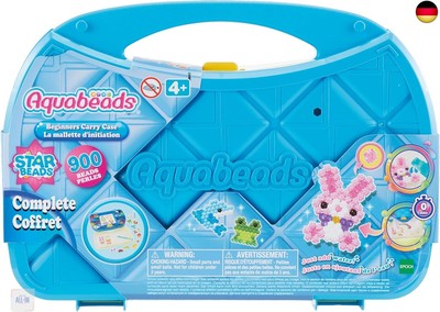 Aquabeads 31912 Starter Set Im Koffer - Bastelset, mit 900 bunten Perlen,