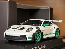 1/43 Custom Spark Porsche 911 992 GT3 RS 2022 white green Minicar