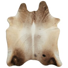 Premium Kuhfell Teppich XXL Rinderfell L200 x B240 cm champagner beige braun K34