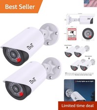 Fake Camera with Motion Detection and LED for Enhanced Home Security - 2 Pack