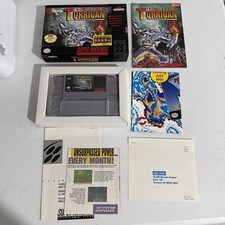 Super Turrican Nintendo SNES Complete CIB Poster and Reg Card Seika