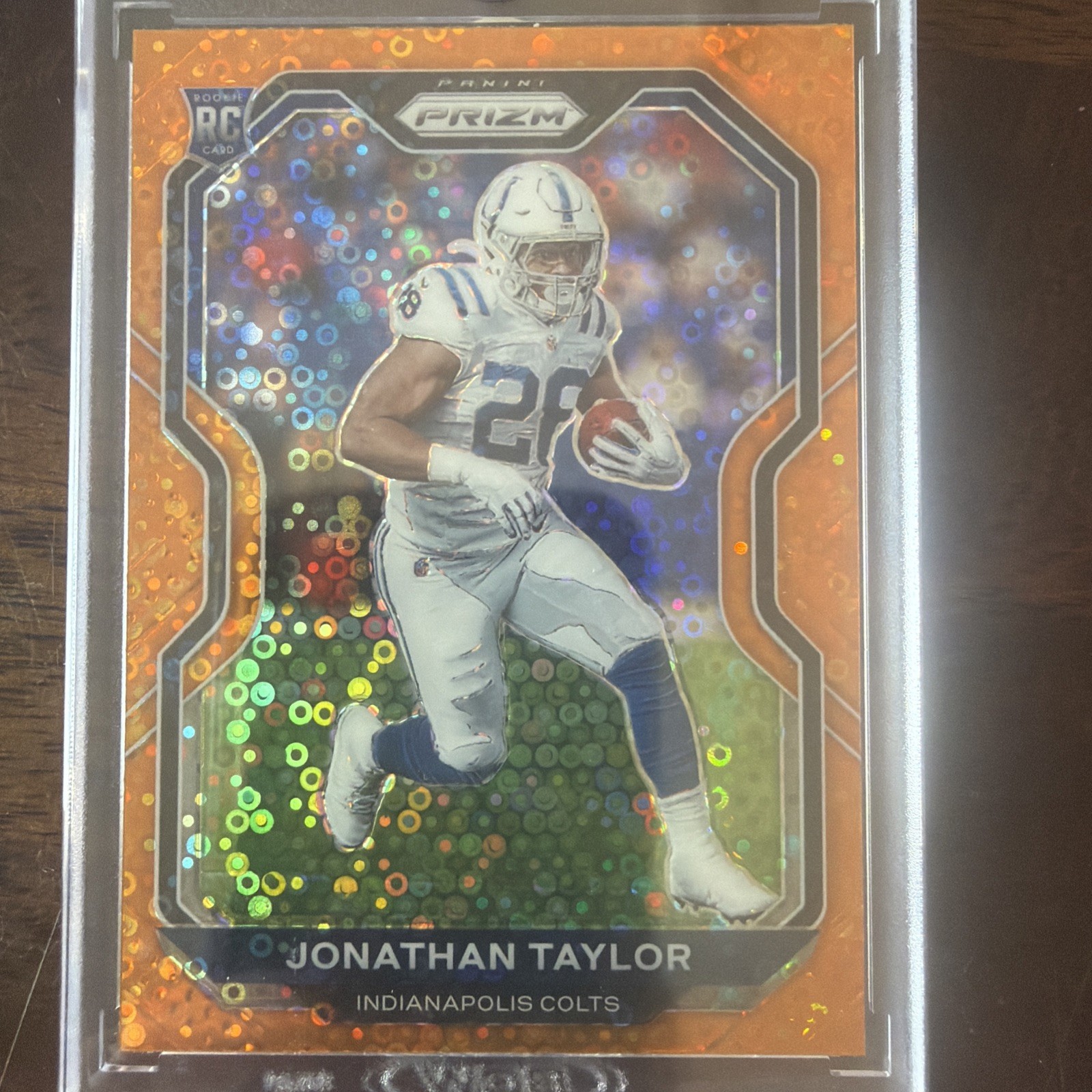 2020 Panini Prizm - Rookie Jonathan Taylor #332 Orange Disco Prizm (RC)