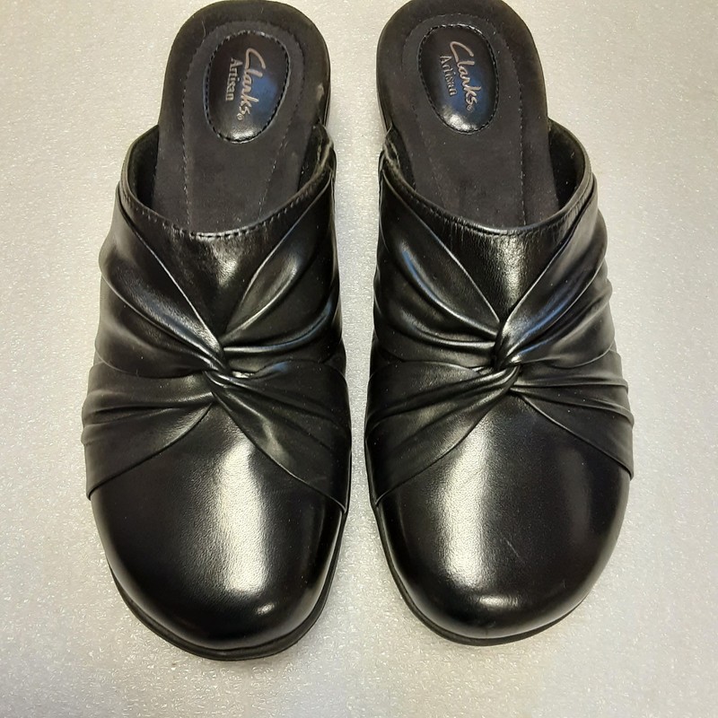 Women's Clarks ARTISON Black Mules 9M