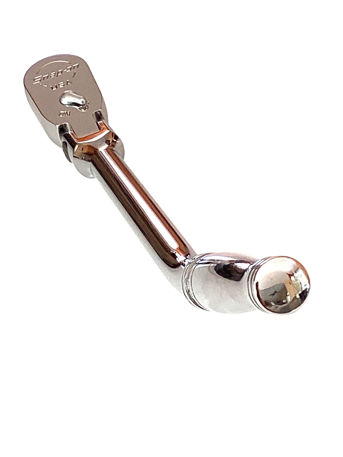 Snap On 3/8" Drive Dual Bent Handle Flex Head Chrome Ratchet FBF80A NEW