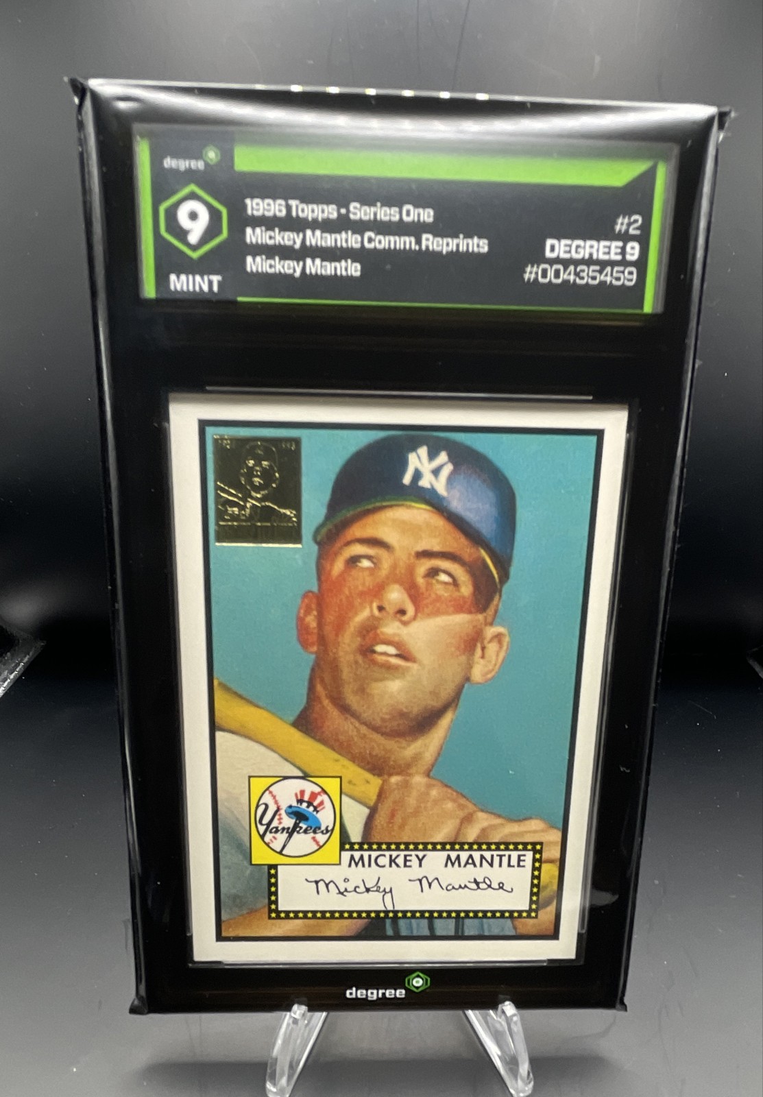 Mickey Mantle Topps 1952 #2 Commemorative 1996 Issue