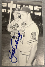 JOE ADCOCK Signed 5x7 Postcard Milwaukee Braves