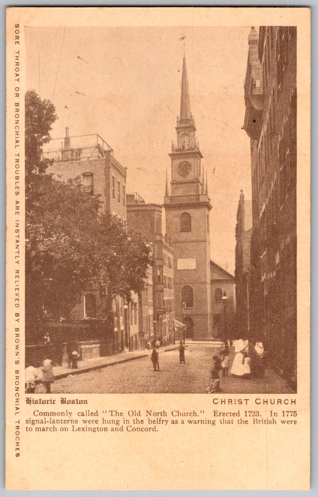 Antique Postcard Old North Church Boston, MA 1910s