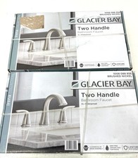 2PACK Glacier Bay Irena 8in. Widespread 2-Handle Bathroom Faucet Brushed Nickel