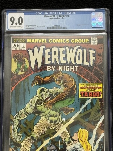 Werwolf bei Nacht # 13 CGC Bewertung 9.0 Marvel Comic Buch Mike Ploog Topas JH33 - Bild 2 von 4