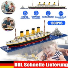Titanic Schiffsmodell Baustein-Set DIY Mini-Bauklötze Lernspielzeug 1860 Teile