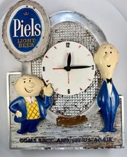 1959 Piels Light Beer Clock - Bert & Harry - Brooklyn NY - Vintage Breweriana