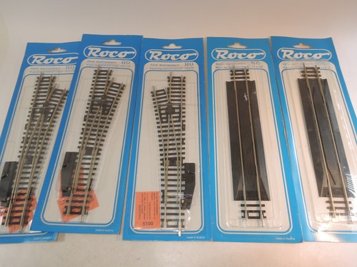 ++ N41 H0 Roco 42108 42110 Drei Handweichen 42253 4564 2x Eingleisschiene 2,5 mm | Zustand: Neu