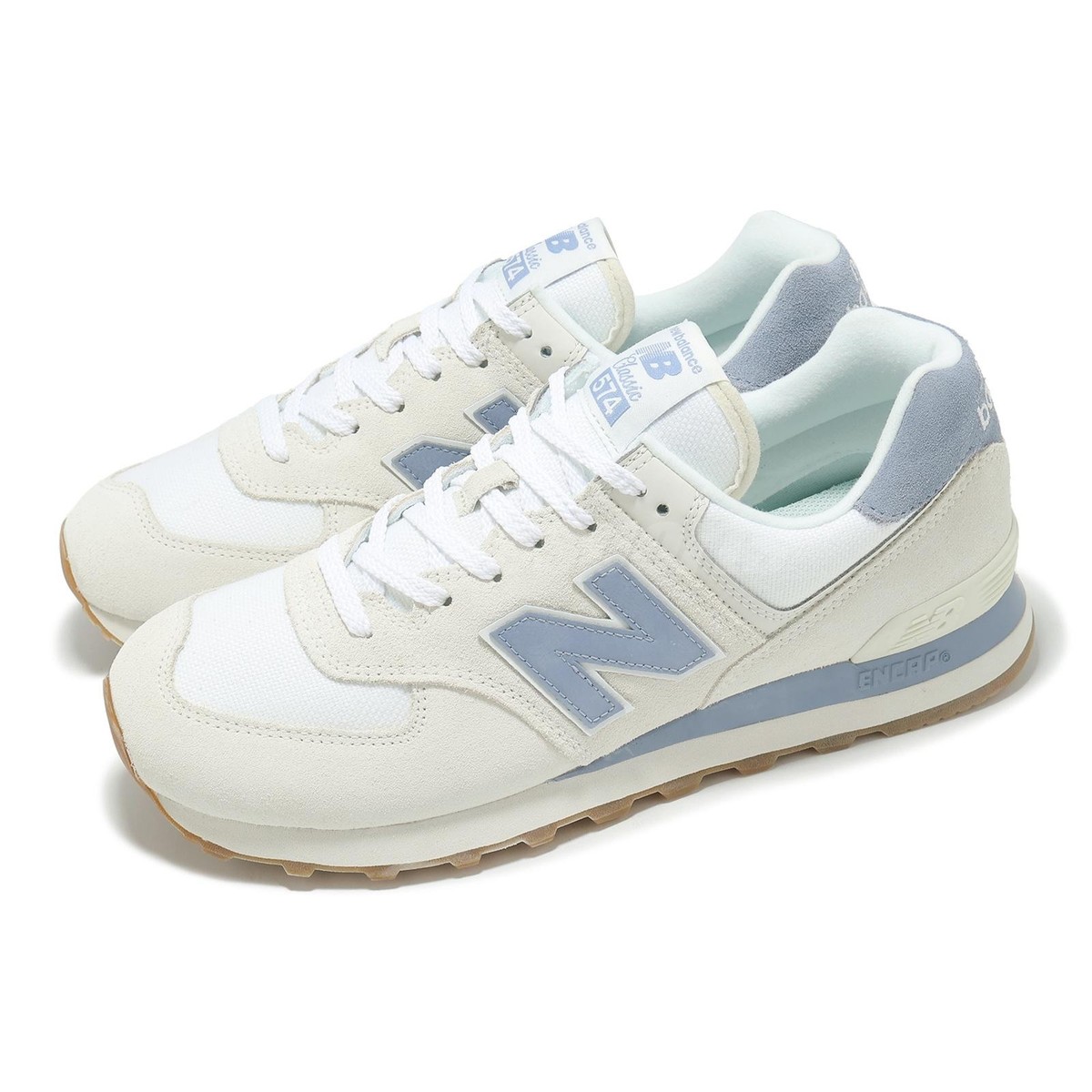 New Balance 574 Beige Blue Men Unisex Casual Lifestyle Shoes