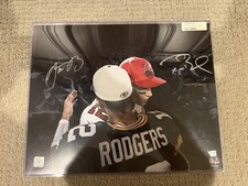 Tom Brady & Aaron Rodgers Signed 16x20 Photo Fanatics Certified Autograph 