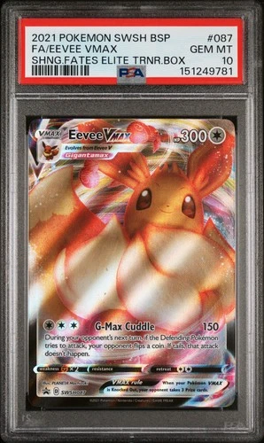 2021 POKEMON SWSH BLACK STAR PROMO #087 FULL ART/EEVEE VMAX PSA 10