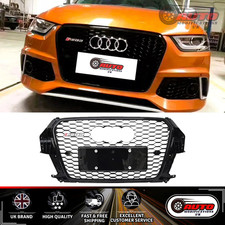 Audi RSQ3 Style Q3 SQ3 Front Main Grille Gloss Black Honeycomb Mesh Grill 12-16