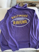 New NFL Players Baltimore Ravens Womens Purple Zip-up Hoodie Sz L NWT Free Ship