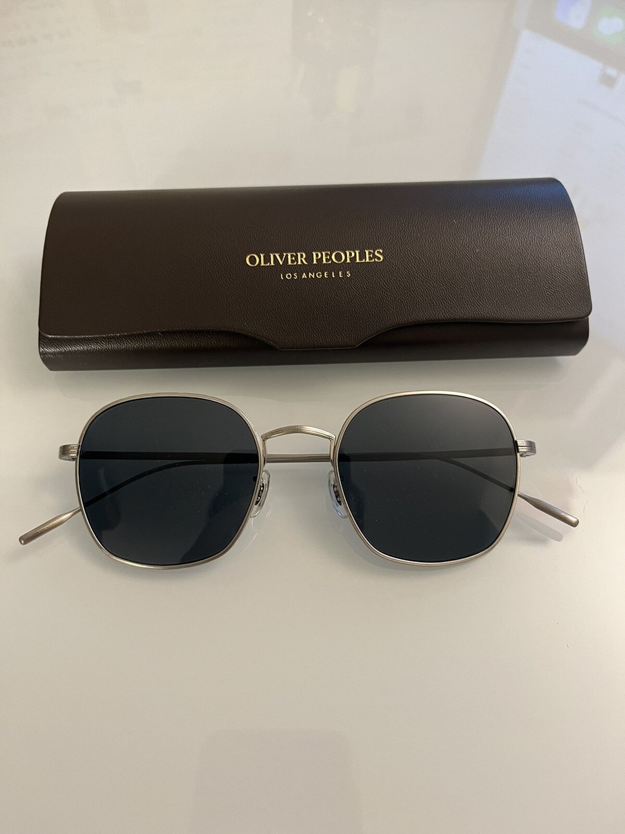 OLIVER PEOPLES ADES Titanium SUN 50mm in Blue POLAR MSRP$669 GREAT